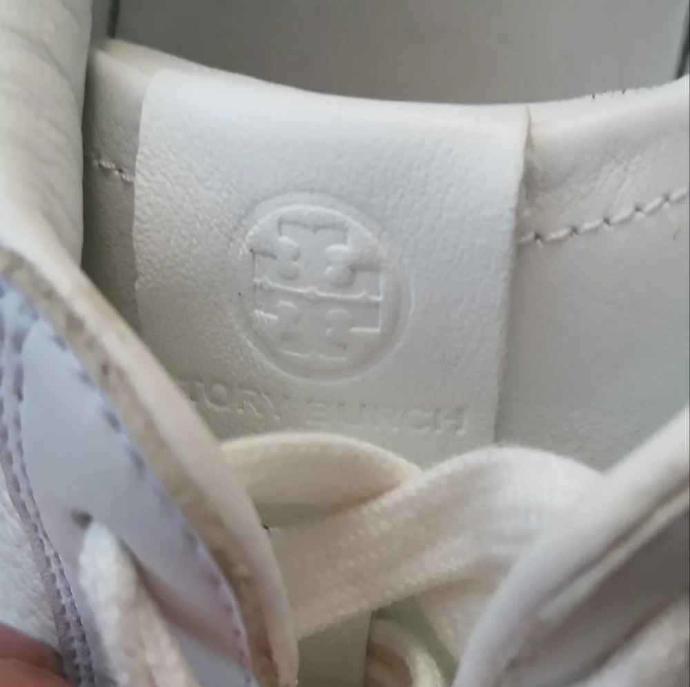 💎 Tory Burch Women's Ladybug Leather White Sneakers